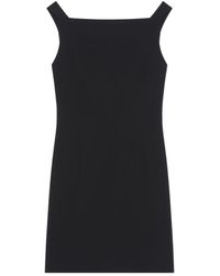 Givenchy - Kleedjes ,Zwart ,Satijn Zwarte Crêpe En Satijnen Jurk - Lyst