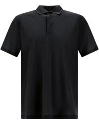 Herno - Tops ,Zwart ,Katoen Polo Shirt - Lyst