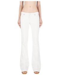DSquared² - Broeken ,Wit ,Katoen Witte Rechte Broek - Lyst