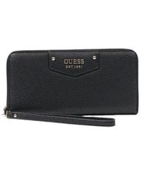 Guess - Eco-friendly Minimalist Black Faux Leather Wallet - Lyst