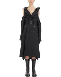 Junya Watanabe - Jassen ,Zwart ,Lana Trench Jas - Lyst