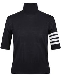 Thom Browne - Trui Met Korte Mouwen Van Wolmix - Lyst