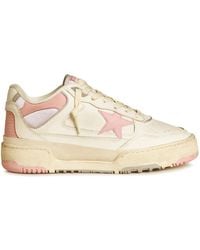 Golden Goose - Weiße Leder-Sneaker Mit Schnürung - Lyst