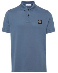 Stone Island - Logo patch polo shirt - Lyst