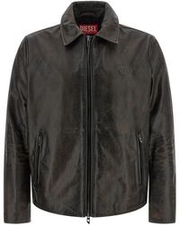 DIESEL - Leather Jackets - Lyst