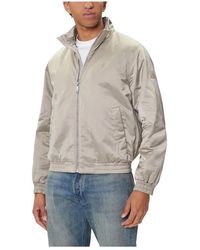 Calvin Klein - Jassen ,Polyester Gewatteerd Jack Met Rits En Opstaande Kraag - Lyst