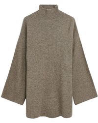 By Malene Birger - Oversize turtleneck wool-blend sweater - Lyst