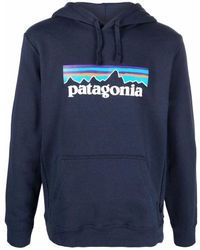 Patagonia - Felpa con cappuccio e stampa logo - Lyst