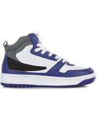 Fila - Weiße mid-sneaker mit besticktem logo - Lyst
