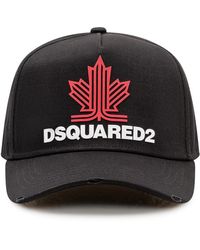 DSquared² - Accessoires ,Zwart ,Katoen Baseball Cap Gabard - Lyst