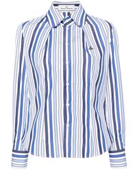 Vivienne Westwood - Camisa de algodón a rayas azul - Lyst