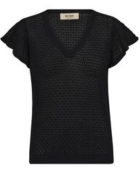 Mos Mosh - Muster V-Ausschnitt Strickpullover Schwarz - Lyst