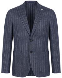 Manuel Ritz - Jassen ,Blauw ,Leer Giacca - Lyst
