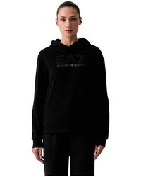 EA7 - Hooded Sweatshirt - Lyst
