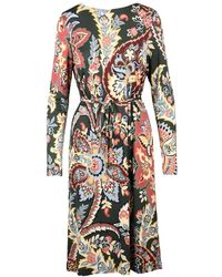 Etro - Kleedjes ,Veelkleurig ,Midi Jurk Met Tuniek Sluiting - Lyst