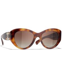 Chanel - Ikonoische sonnenbrille mit einheitlichen gläsern - Lyst