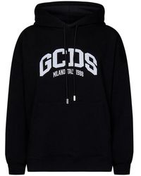 Gcds - Schwarzer logo hoodie - Lyst