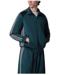Needles - Hoodies & Sweatvesten ,Groen ,Leer Track Jacket - Lyst