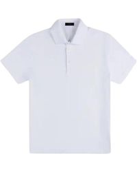 Fay - Tops ,Wit ,Katoen Polo Shirt Van Katoenjersey - Lyst