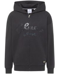 carlo colucci - Hoodies & Sweatvesten ,Zwart ,Katoen Premium Sweatjack - Lyst