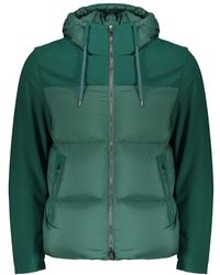 Herno - Jassen ,Groen ,Polyester Gewatteerde Jas Met Capuchon - Lyst