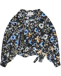 Munthe - Elegantes schwarzes top mit blumenmuster - Lyst