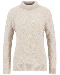 Barbour - Burne Roll Neck Gebreide Trui - Lyst