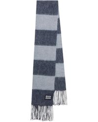 Miu Miu - Striped Scarf - Lyst