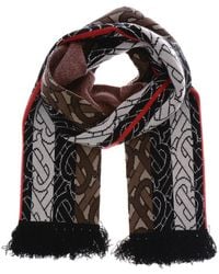 Burberry - Tb Monogram Stripe Knit Football Scarf - Lyst
