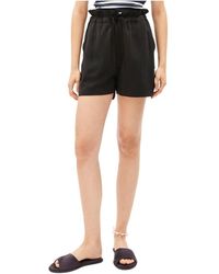 ARMEDANGELS - Korte Broeken ,Zwart ,Linnen Linnen Shorts Met Trekkoord - Lyst