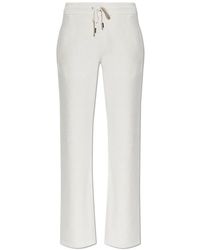 Versace - Wollen Towel Broek Met Wijde Pijpen - Lyst