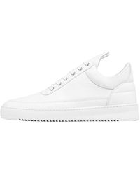 Filling Pieces - Low top ripple nappa tutto bianco - Lyst
