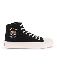KENZO - Sneakers alte in tela con stampa lucky tiger - Lyst