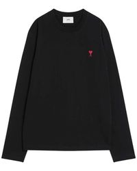 Ami Paris - T-Shirts En Polo's Zwart - Lyst