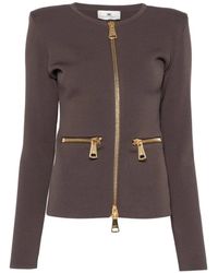 Elisabetta Franchi - Cárdigan De Punto Con Cremallera - Lyst