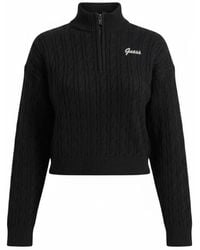 Guess - Truien & Vesten ,Zwart ,Polyester Coltruien - Lyst
