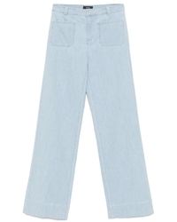 A.P.C. - Denim Jeans Met Front Drukknopen Sluiting - Lyst