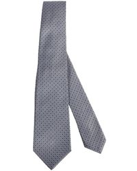 Kiton - Accessoires ,Grijs ,Handgemaakte Zijden Stropdas - Lyst