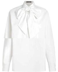 KARL LAGERFELD - Overhemden ,Wit ,Katoen Dna Bow Detail Shirt - Lyst