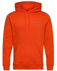 Lyle & Scott - Hoodies & Sweatvesten ,Rood ,Katoen Pullover Hoodie - Lyst