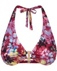 Iceberg - Badmode ,Veelkleurig ,Polyester Allover Prints Driehoek Bikini Top - Lyst