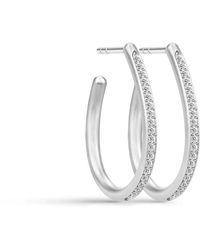 Julie Sandlau - Heldere Infinity Pear Hoops Oorbellen - Lyst
