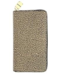Borbonese - Accessoires ,Leer Compacte Portemonnee Met Ritssluiting - Lyst