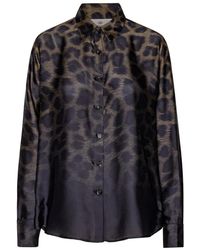 Karmamia - Overhemden ,Veelkleurig ,Polyester Gradient Leo Blouse - Lyst