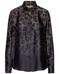 Karmamia - Overhemden ,Veelkleurig ,Polyester Gradient Leo Blouse - Lyst