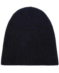 Roberto Collina - Accessoires ,Blauw ,Blauwe Gebreide Muts Hoed - Lyst