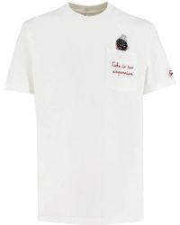 Mc2 Saint Barth - Baumwoll t-shirt mit frontdruck - Lyst