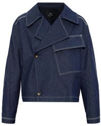 Paul Smith - Double-Breasted Denim Jacket - Lyst