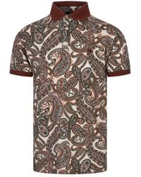 Etro - Braune Baumwoll-T-Shirts Und Polos - Lyst