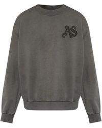 AllSaints - Hoodies & Sweatvesten ,Zwart ,Katoen Insignia Katoenen Sweatshirt Met Ronde Hals - Lyst